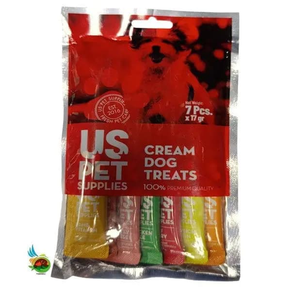 بستنی سگ یو اس پت در طعم‌های میکس Uspet cream dog treat بسته ۷ عددی
