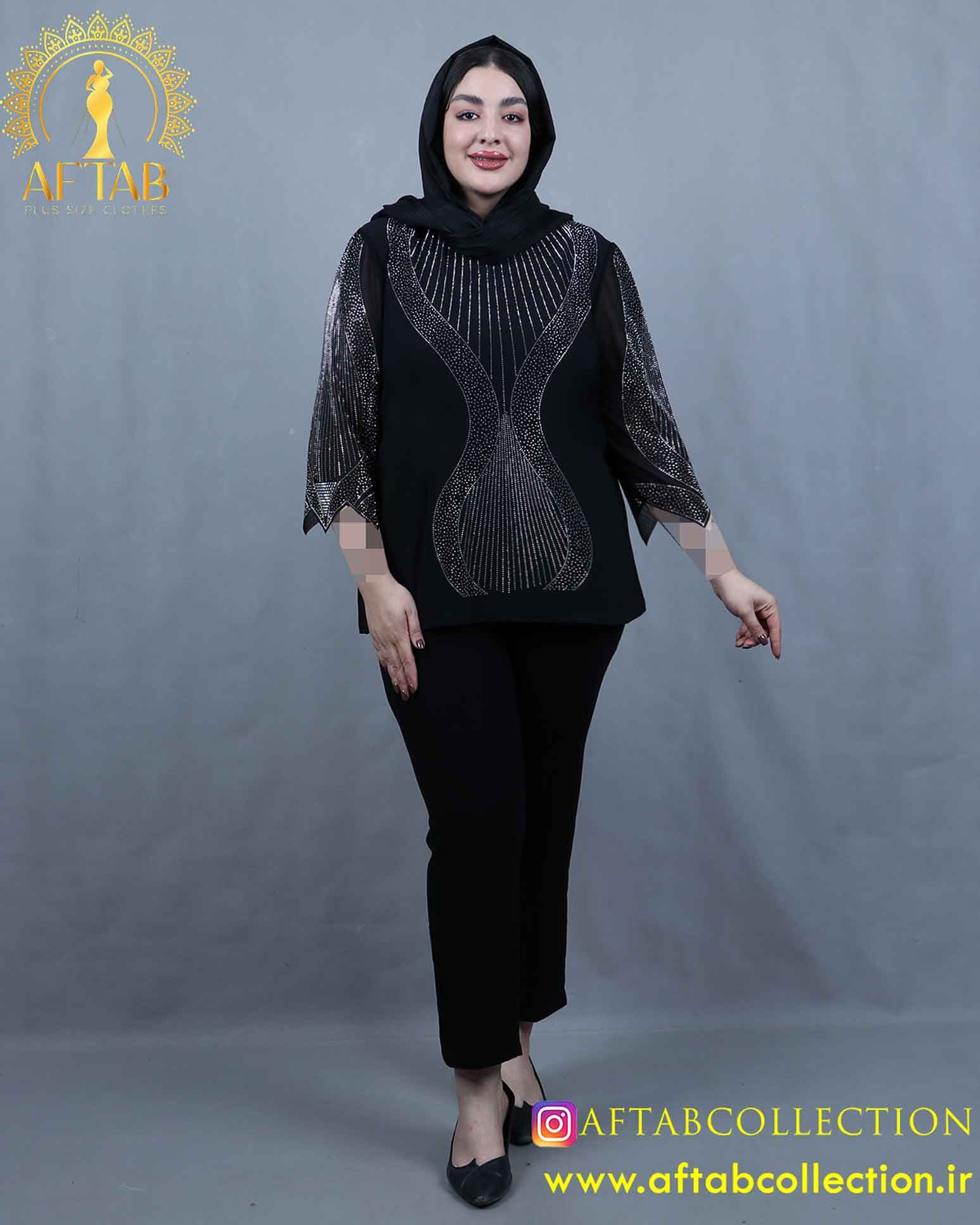 شومیز جودون ساعت شنی سایزبزرگ 4219