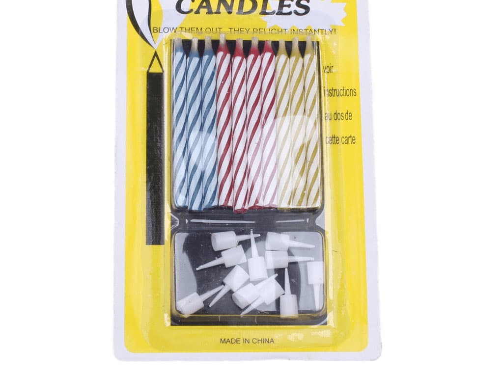 شمع مدادی پایه دار (10 عددی)