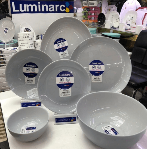 سرویس غذاخوری 26 پارچه لومینارک مدل دیوالیDiwali اصل فرانسه آرکوپال رنگ طوسی