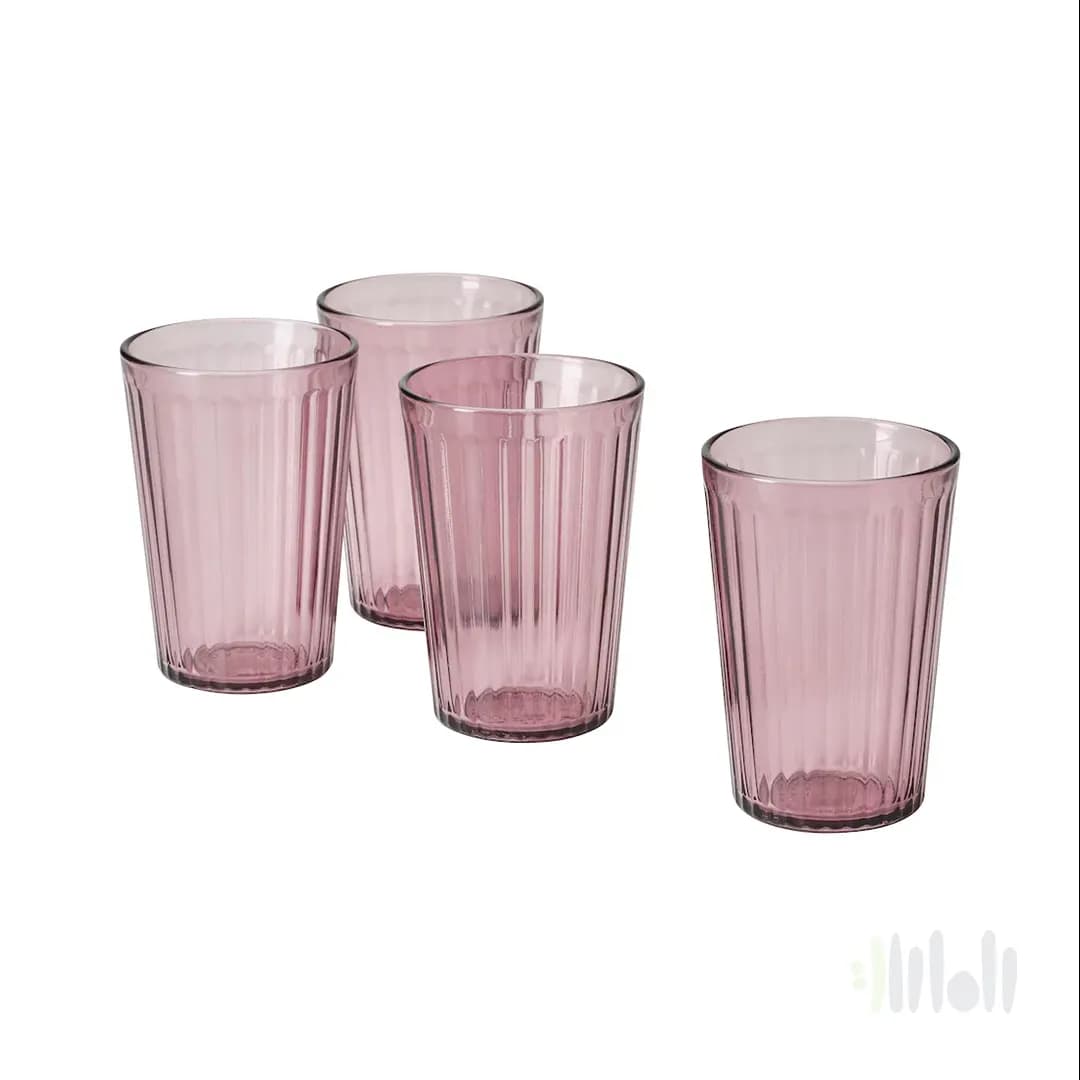 لیوان ست 4 عددی صورتی ایکیا BROKROCKA