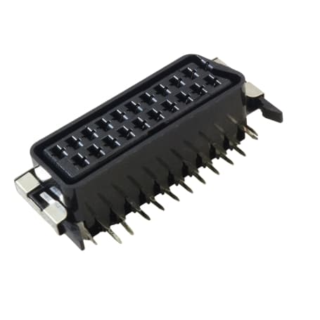 کانکتور SCART مادگی 21 پین روبردی دارای هولدر فلزی