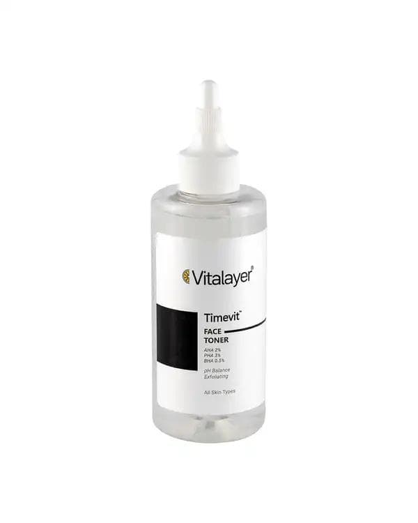 تونر صورت ویتالیر Vitalayer مدل Timevit مناسب انواع پوست حجم 200ml