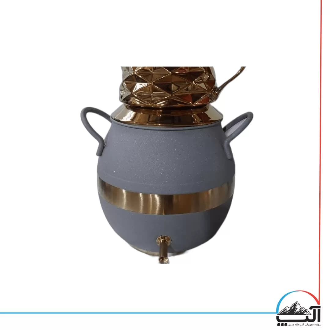 کتری قوری استیل رنگی طلایی کد 1