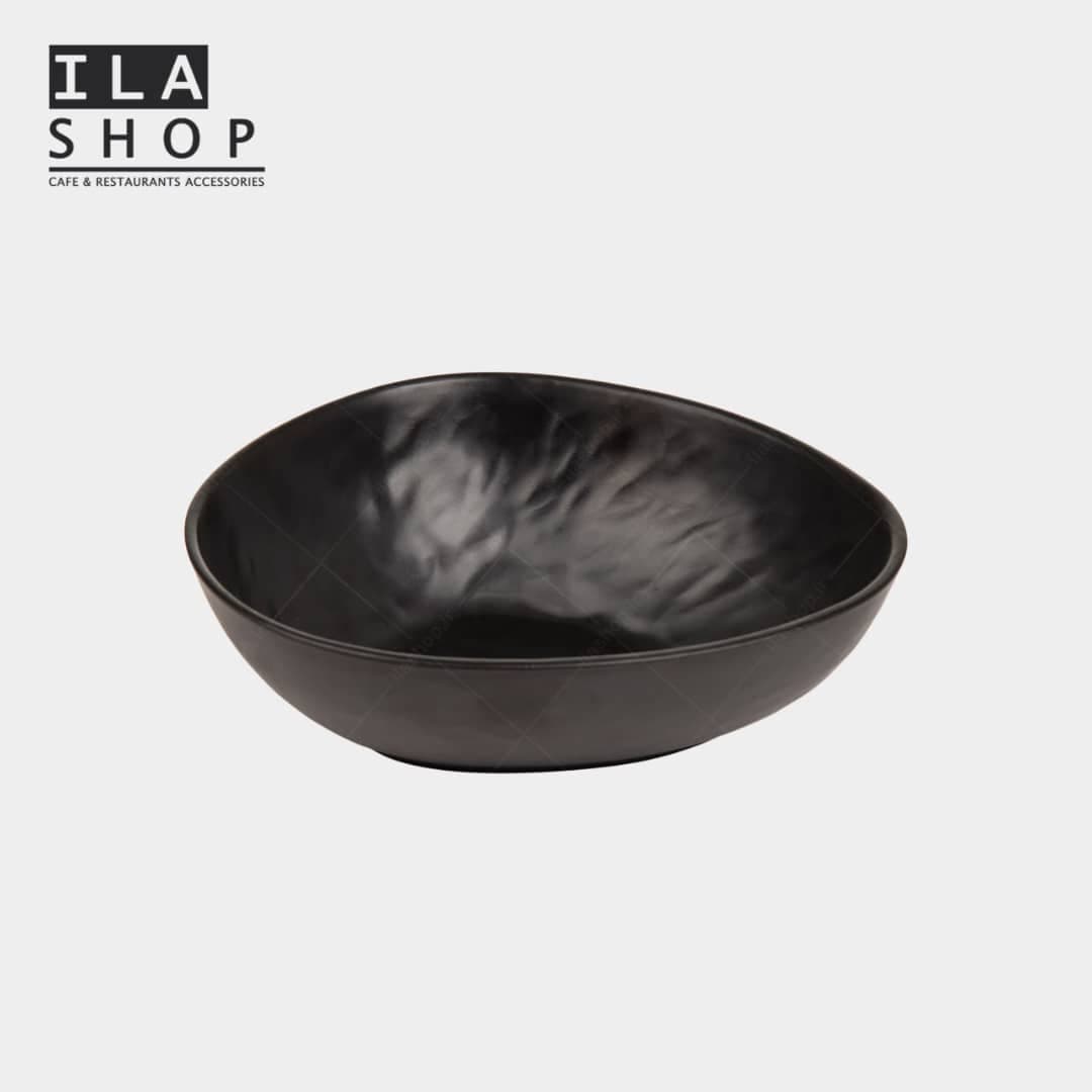 ظرف سالاد ملامین مشکی مدل روچر یک عددی ایلا