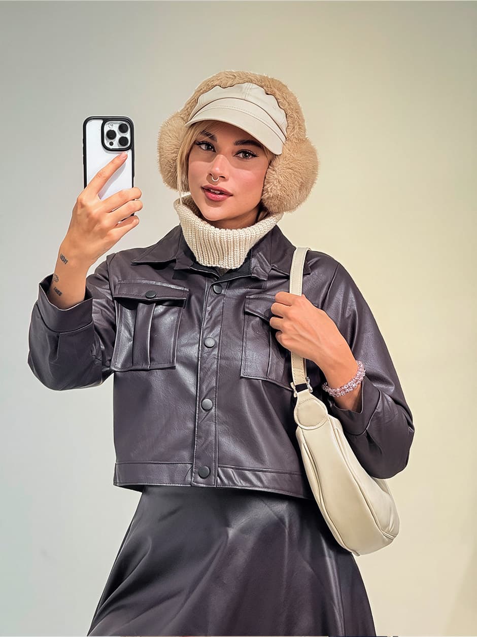 کراپ چرم دکمه پرچی کد 19940