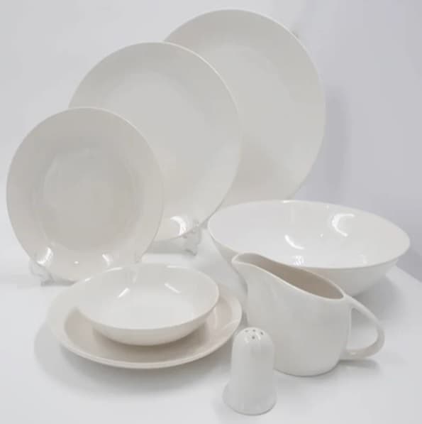 سرویس غذاخوری 30 پارچه استون ور رنگ سفید