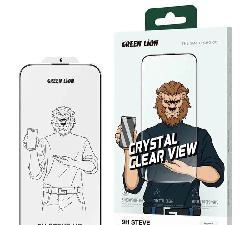 محافظ صفحه نمایش گرین لاین مدل 9H steve مناسب برای گوشی موبایل اپل iPhone 15 Pro