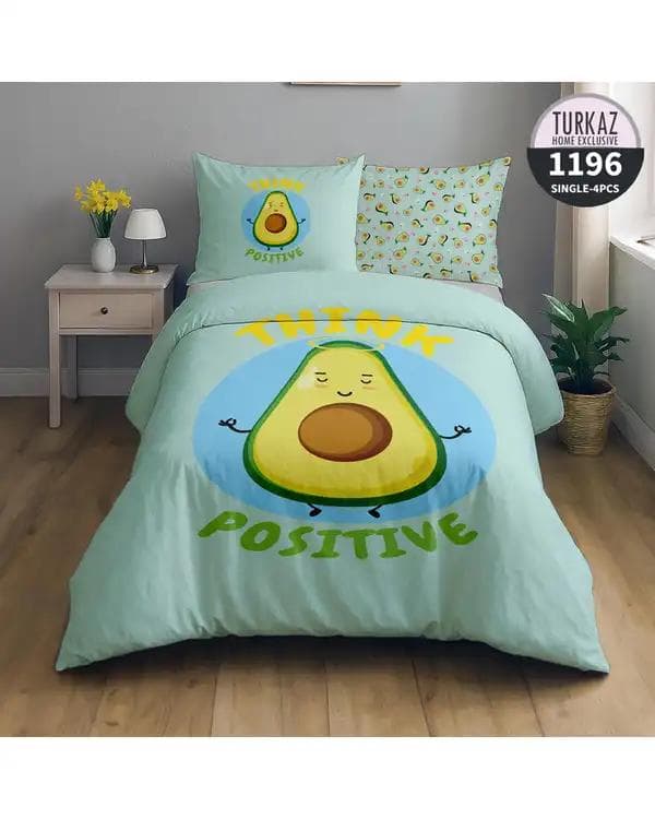 سرویس لحاف روتختی تک نفره 5 تکه میکرو تنسل گیاهی دو رو TURKAZ مدل 1196