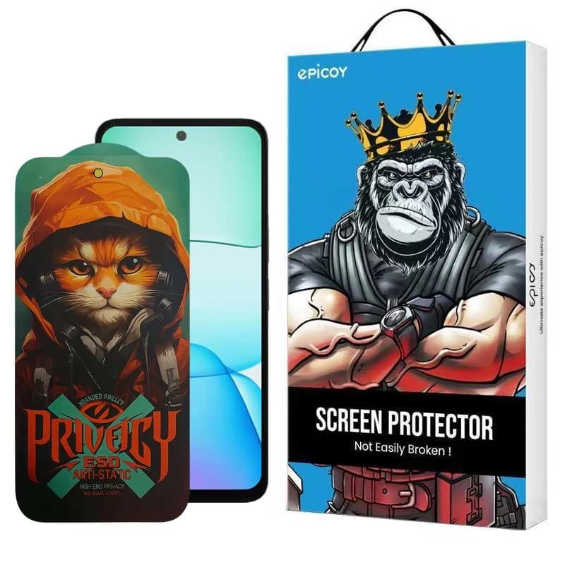 محافظ صفحه نمایش حریم شخصی گوشی شیائومی Redmi 13 5G اپیکوی مدل Hoodie Cat