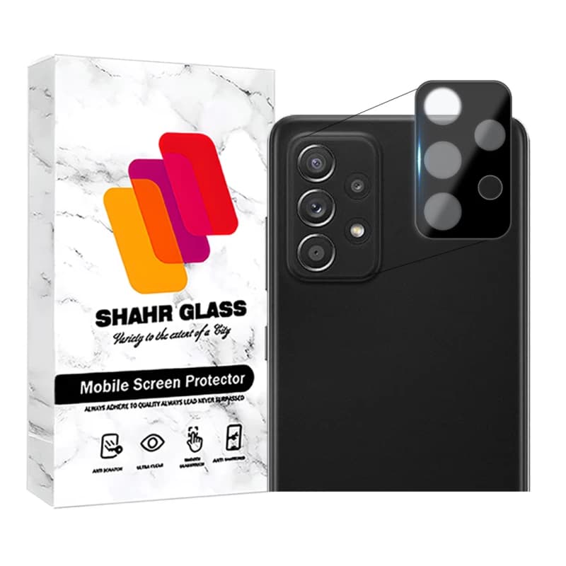 محافظ لنز دوربین گوشی سامسونگ Galaxy A52 4G - A52 5G - A52s 5G فول شهر گلس مدل LENSFSH