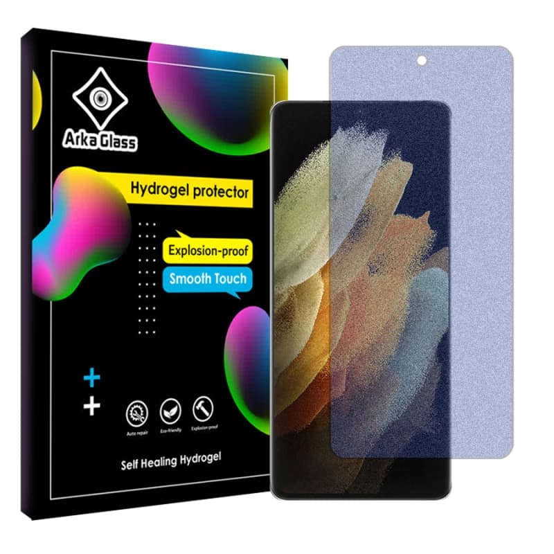 محافظ صفحه نمایش مات آنتی بلو گوشی سامسونگ Galaxy S21 Ultra 5G آرکا گلس مدل Tough