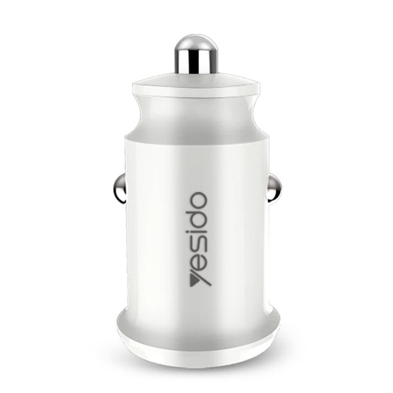 شارژر فندکی یسیدو مدل Y29 با دو پورت USB و کابل micro‌ با شارژ سریع