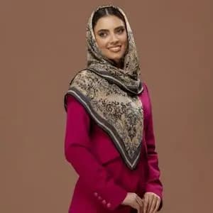 روسری نخی دوردوخت زنانه قواره 120