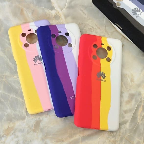 قاب سیلیکونی اورجینال رنگین کمانی محافظ لنزدار Huawei Honor X9 / X30