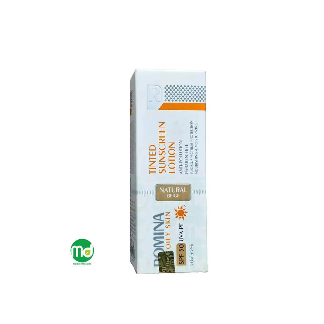 لوسیون ضد آفتاب رنگی رومینا برای پوست چرب SPF 50