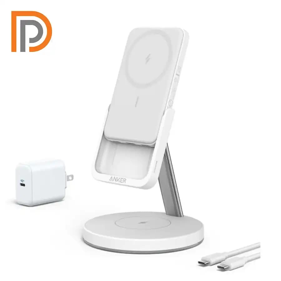 شارژر بی سیم 15 وات و پایه نگهدارنده انکر مدل A25M7