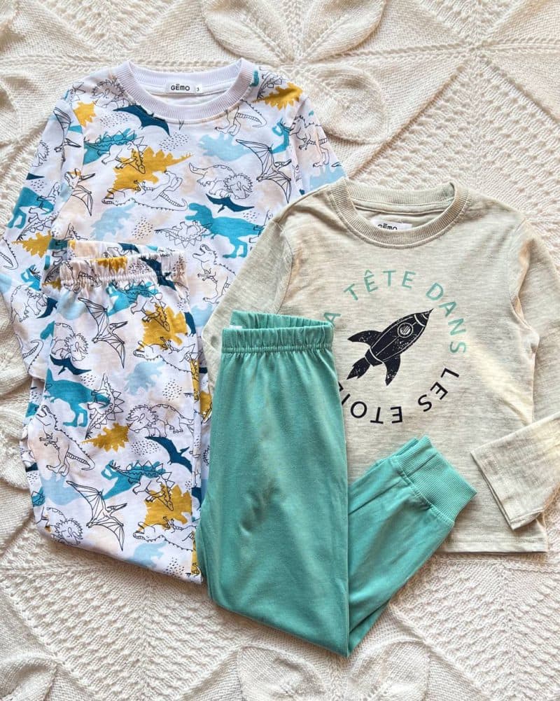 ست بلوز شلوار نخی سفینه و دایناسوری gemo