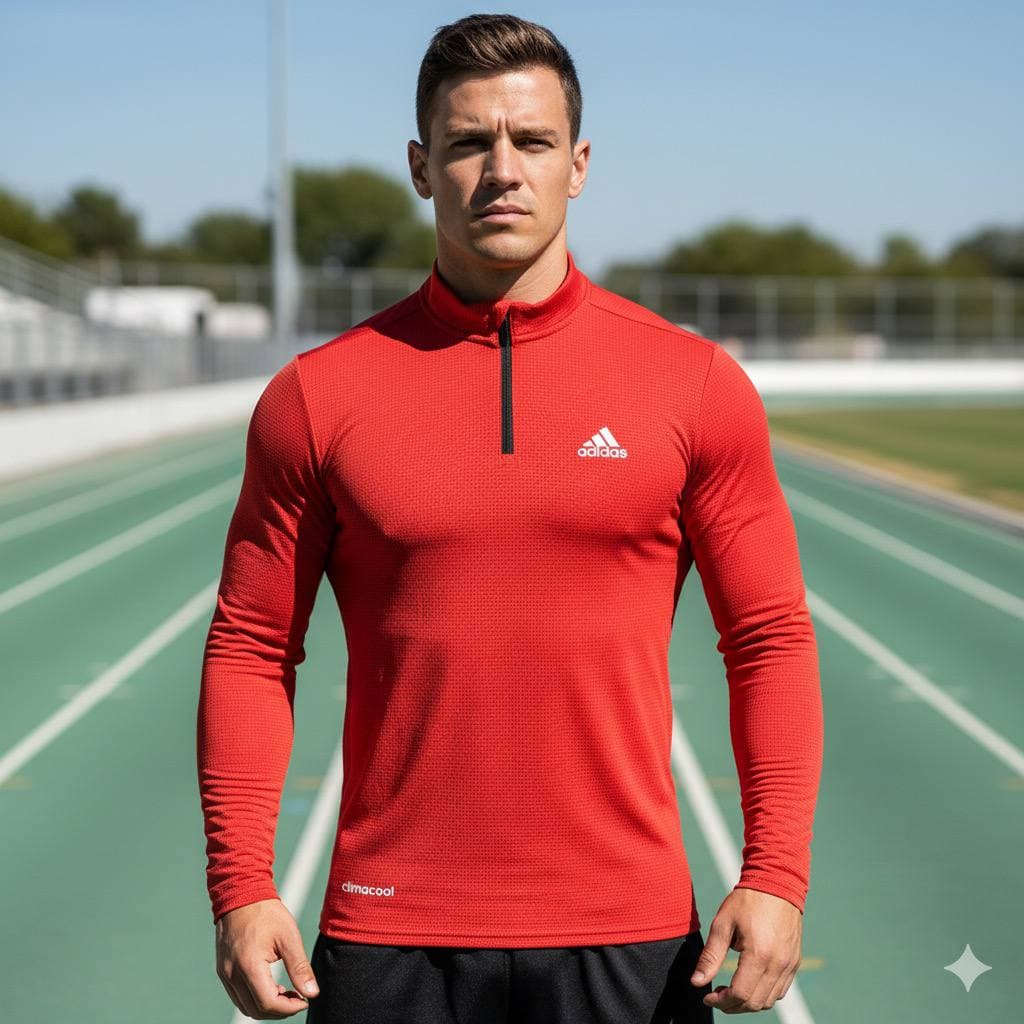 آستین بلند ورزشی مردانه آدیداس فلامنت سوزنی کشی کد ۴۱۷۱