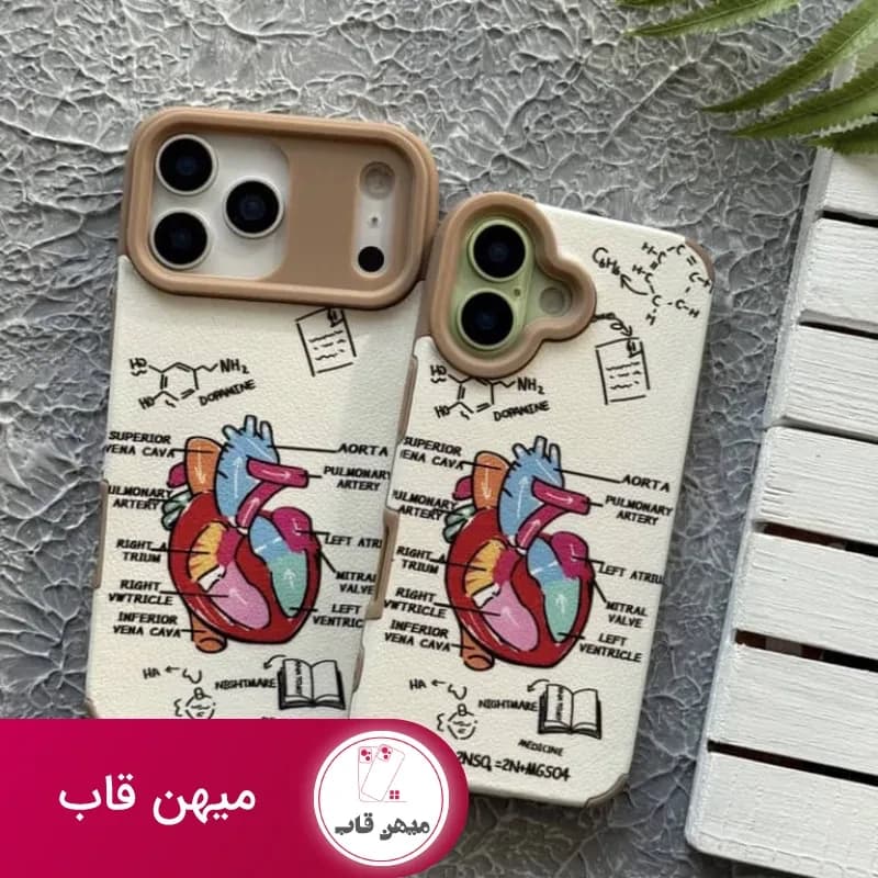قاب گوشی ایفون مخملی آناتومی قلب - کد (۱۳۱۹۵۲)