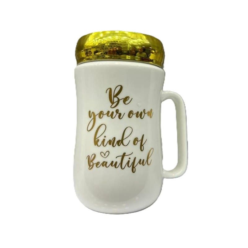 ماگ سرامیکی با درب آینه ای