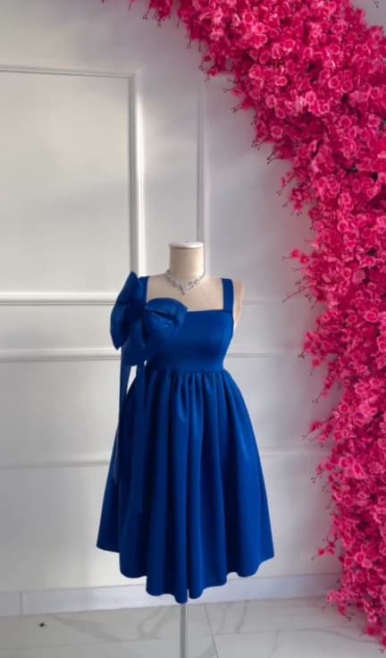 خرید پیراهن مجلسی دخترانه چین دار ساتن ۱۹۲۷