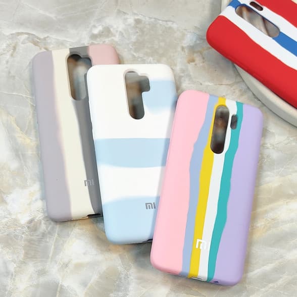 قاب سیلیکونی اورجینال رنگین کمانی Xiaomi Redmi Note 8 Pro
