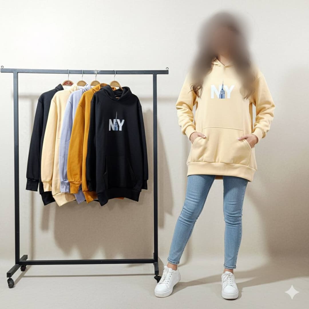 هودی قواره داره پشت چاپ (پک 6 عددی)