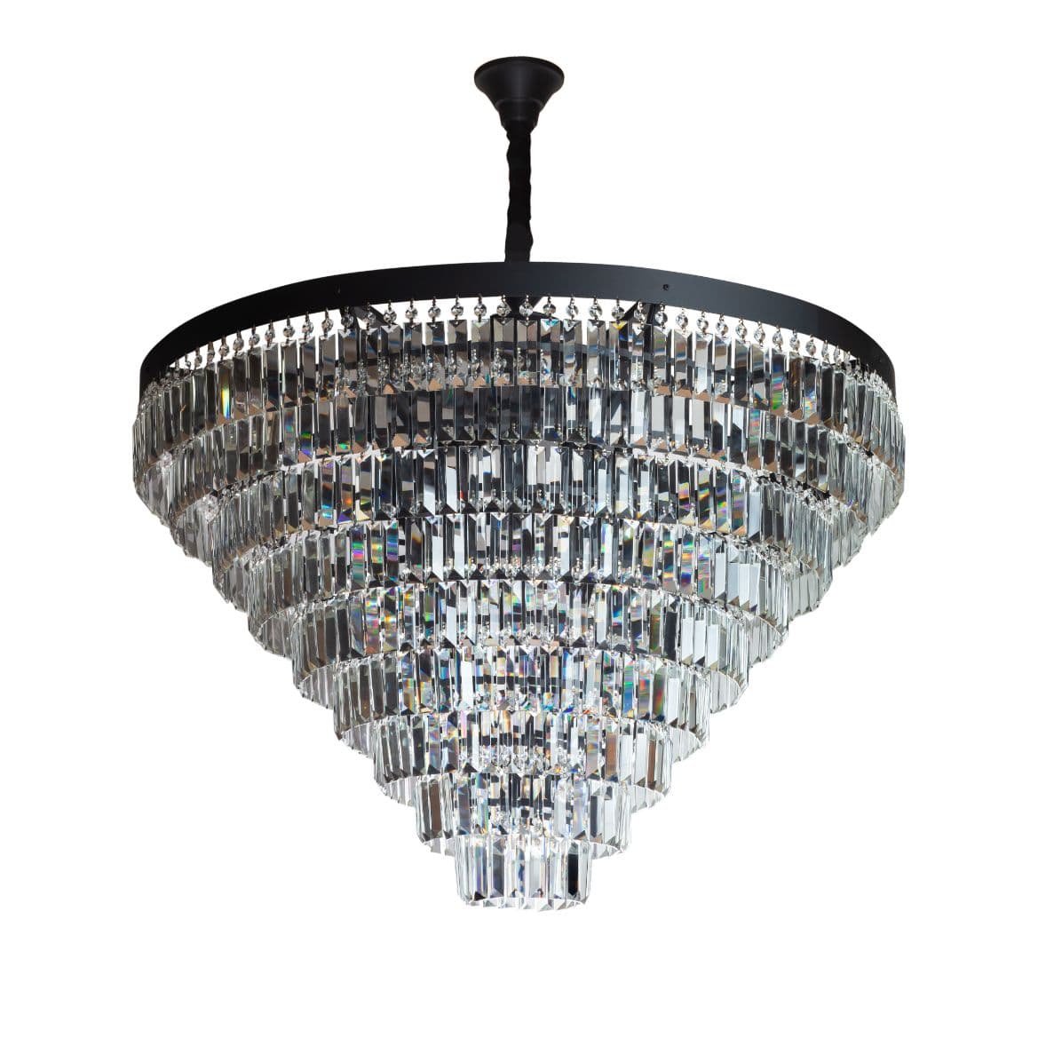 لوستر 26 شعله چشمه نور کد N2662/95 مشکی