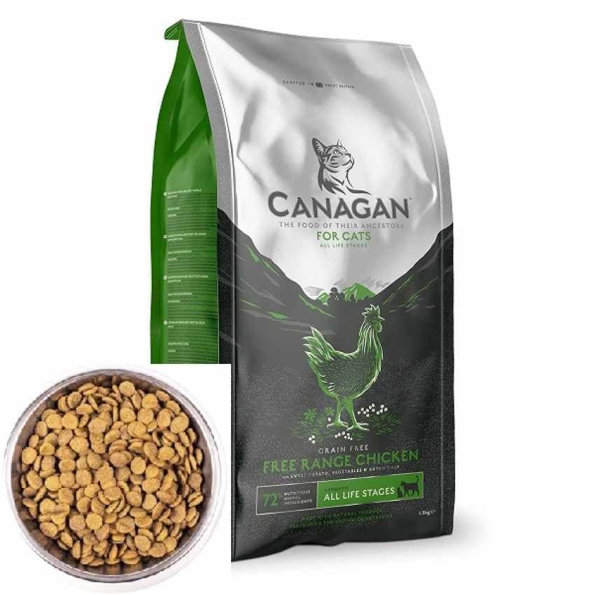 غذای خشک گربه بالغ کاناگان طعم مرغ و برنج فله ای یک کیلوگرم