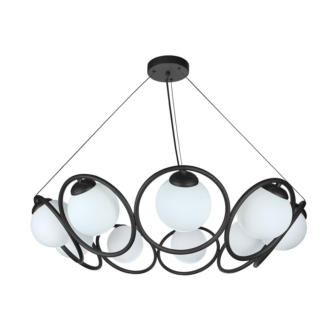 لوستر نه شعله کلاسیک حباب سفید مدل A812/9