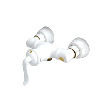 شیر مخلوط آفتابه توالت مدل لوکا سفید طلا اس تی پی