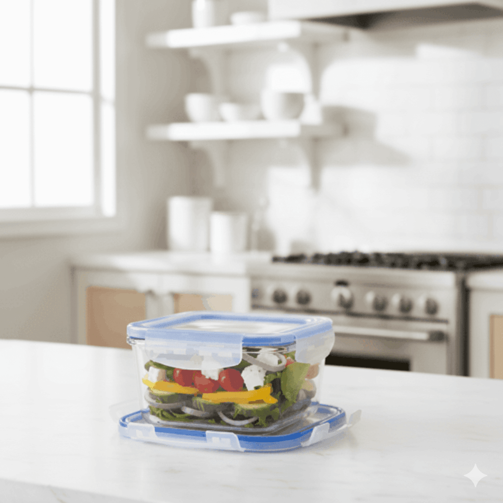 ظرف غذا فریزری شیشه 0.45 لیتر یونیک کد 2815