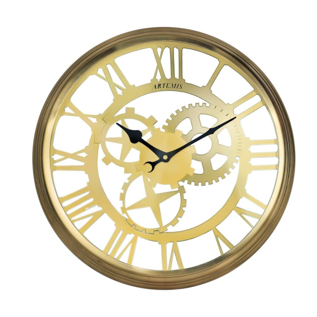 ساعت دیواری چشمه نور مدل A8202 طلایی