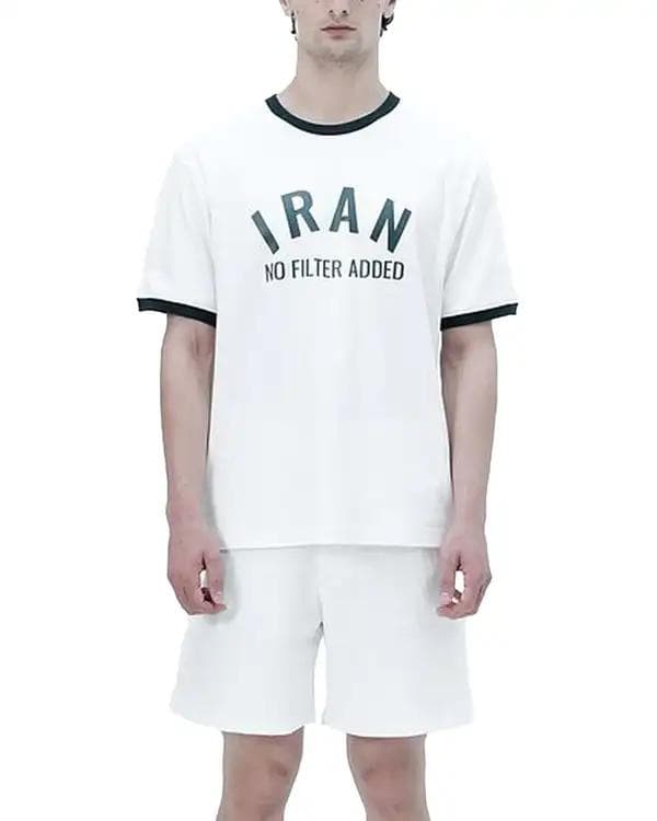 تی شرت مردانه سفید نفیر ور Nafir Wear مدل ایران کد 5110104