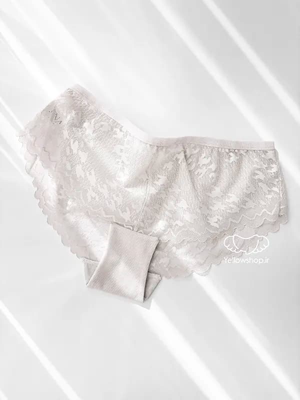 شورت جنیفری گیپوری زنانه کرمی ژینا JINA کد 22407