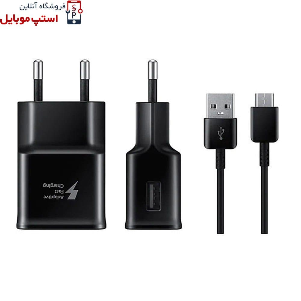 شارژر دیواری سامسونگ کپی مدل EP-TA200 به همراه کابل تبدیل USB-C