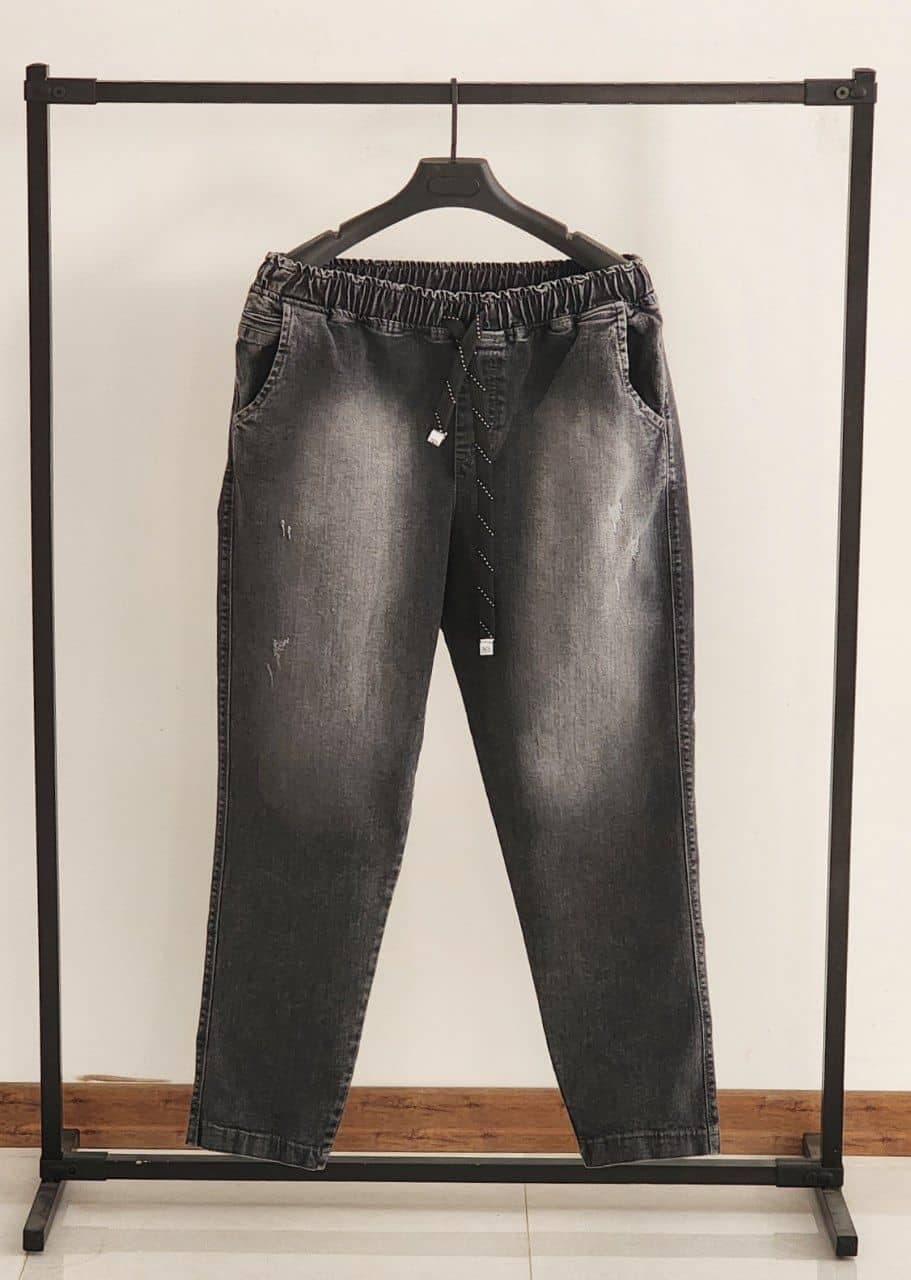 شلوار سایز بزرگ زغالی کد 2452