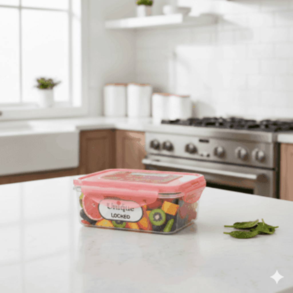 ظرف غذا فریزری مربعی 0.85 لیتر یونیک کد 2837