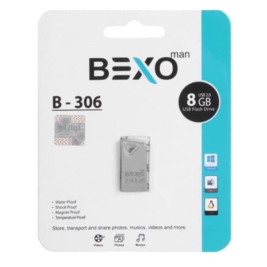 فلش مموری بکسو مدل B-306 USB2.0 ظرفیت 8 گیگابایت