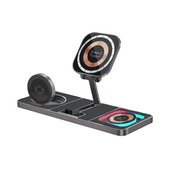 شارژر بی‌سیم پرومیت مدل AURASLATE-TRIO