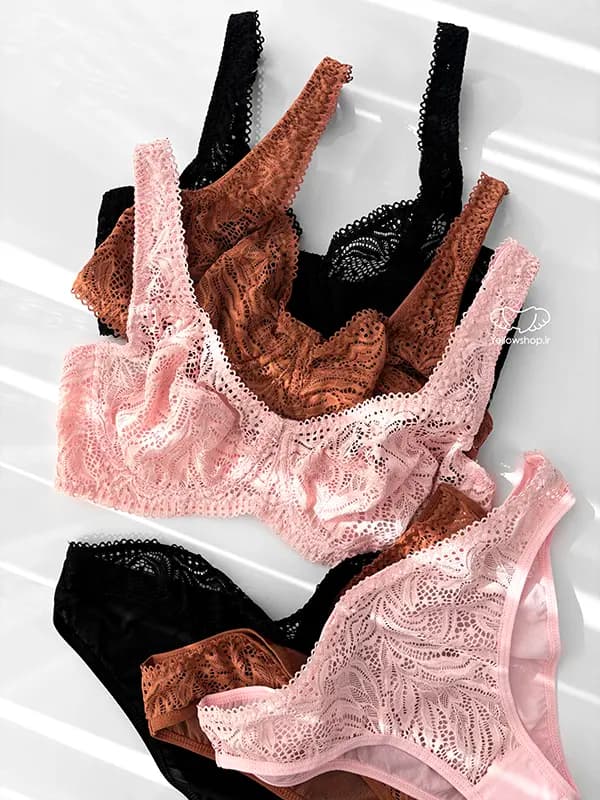 ست شورت و سوتین توری گیپوری فنردار میسا Misa کد 25270