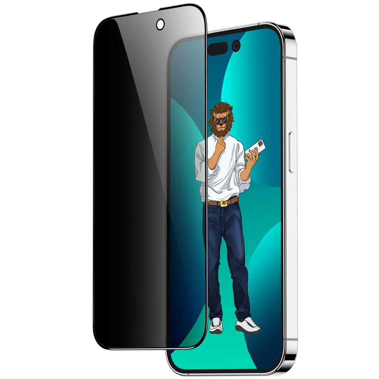 گلس پرایوسی آیفون 14 پرومکس گرین‌لاین Green Lion GN9HSPY14PM