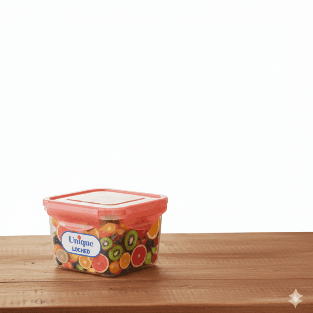 ظرف غذا فریزری مربعی 0.7 لیتر یونیک کد 2831