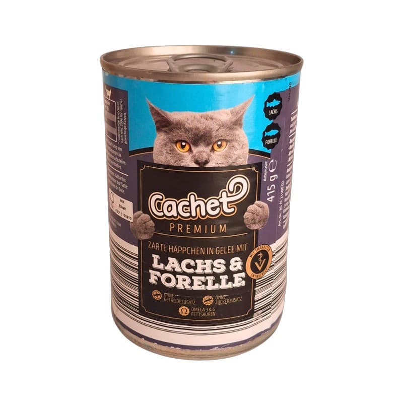 کنسرو گربه بالغ کچت با طعم ماهی در ژله وزن 400 گرم