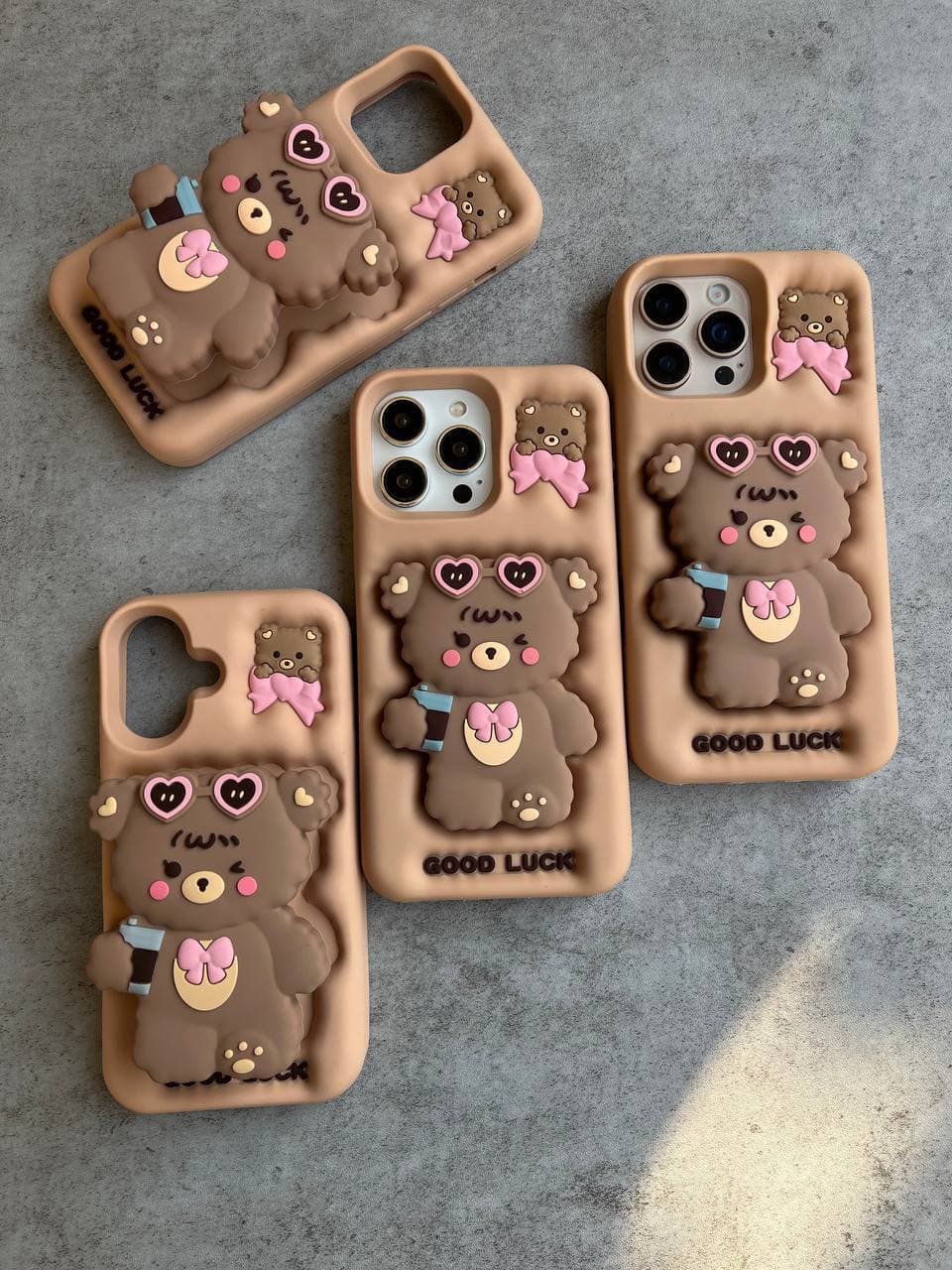 قاب خرس موکا عینک قلبی پاپ سوکتی