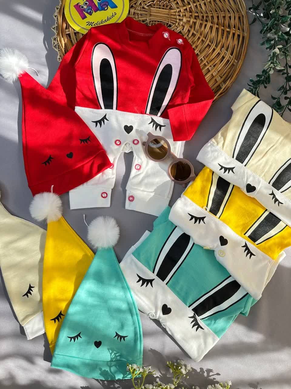 سرهمی طرح خرگوش پوم نوزادی و کودک کد 112127