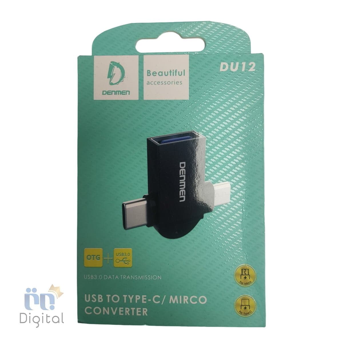 تبدیل USB به Micro USB و Type C دنمن مدل DU 12