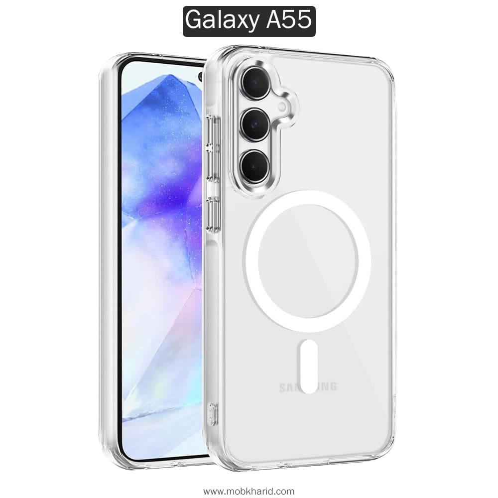 قاب مگ سیف دار Hybrid Clear Magsafe Case | Galaxy A55