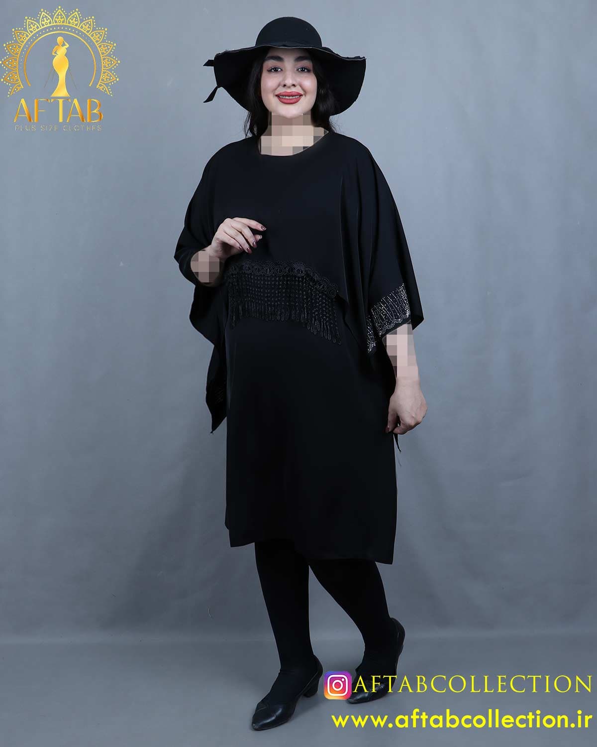 پیراهن مجلسی شنلی سایزبزرگ 6191